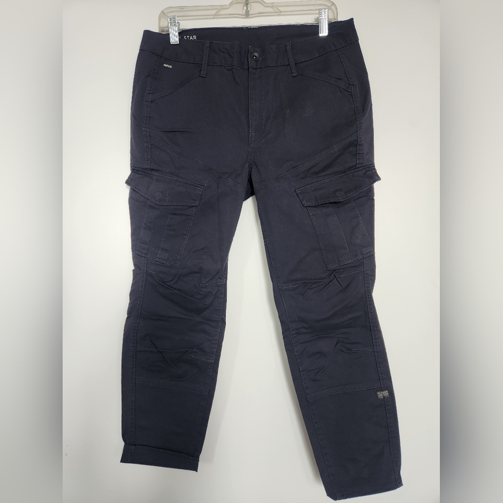 G-STAR Rovic Mid Waist Skinny Cargo Pant (Size 29, Navy) - Picture 3 of 5